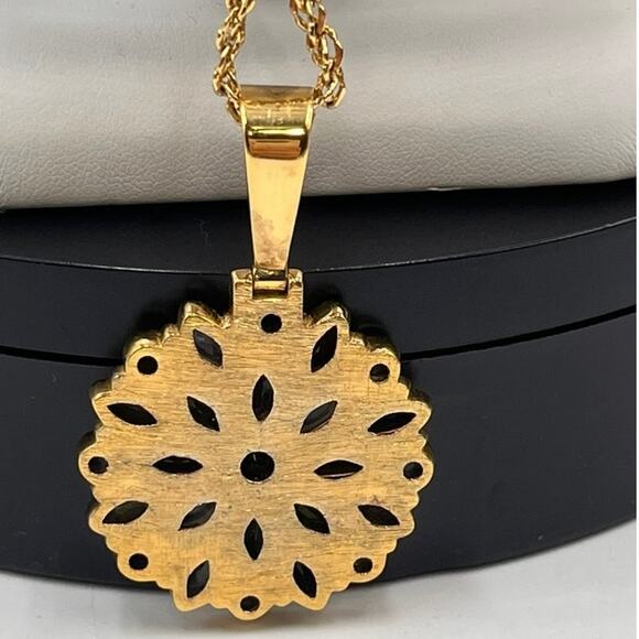 Sterling Silver Vermeil Multi Gemstone Marquise Round Pendant Necklace Iolite - Picture 5 of 10